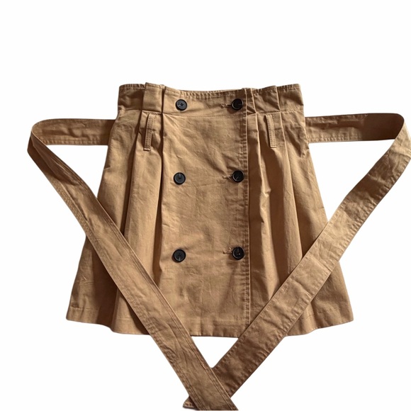 Pixie Market Beige High-Waist Trench Mini Skirt with Belt - Picture 3 of 11